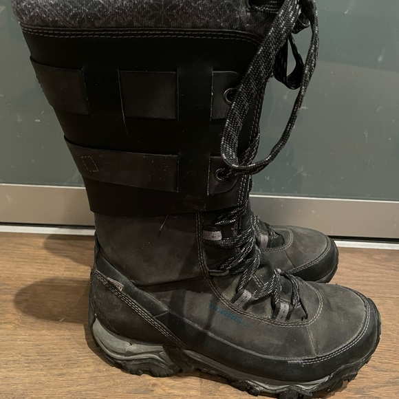 Merrell Winter hiking boots water resistant black grey Thinsulate 7.5 gray - Picture 2 of 5